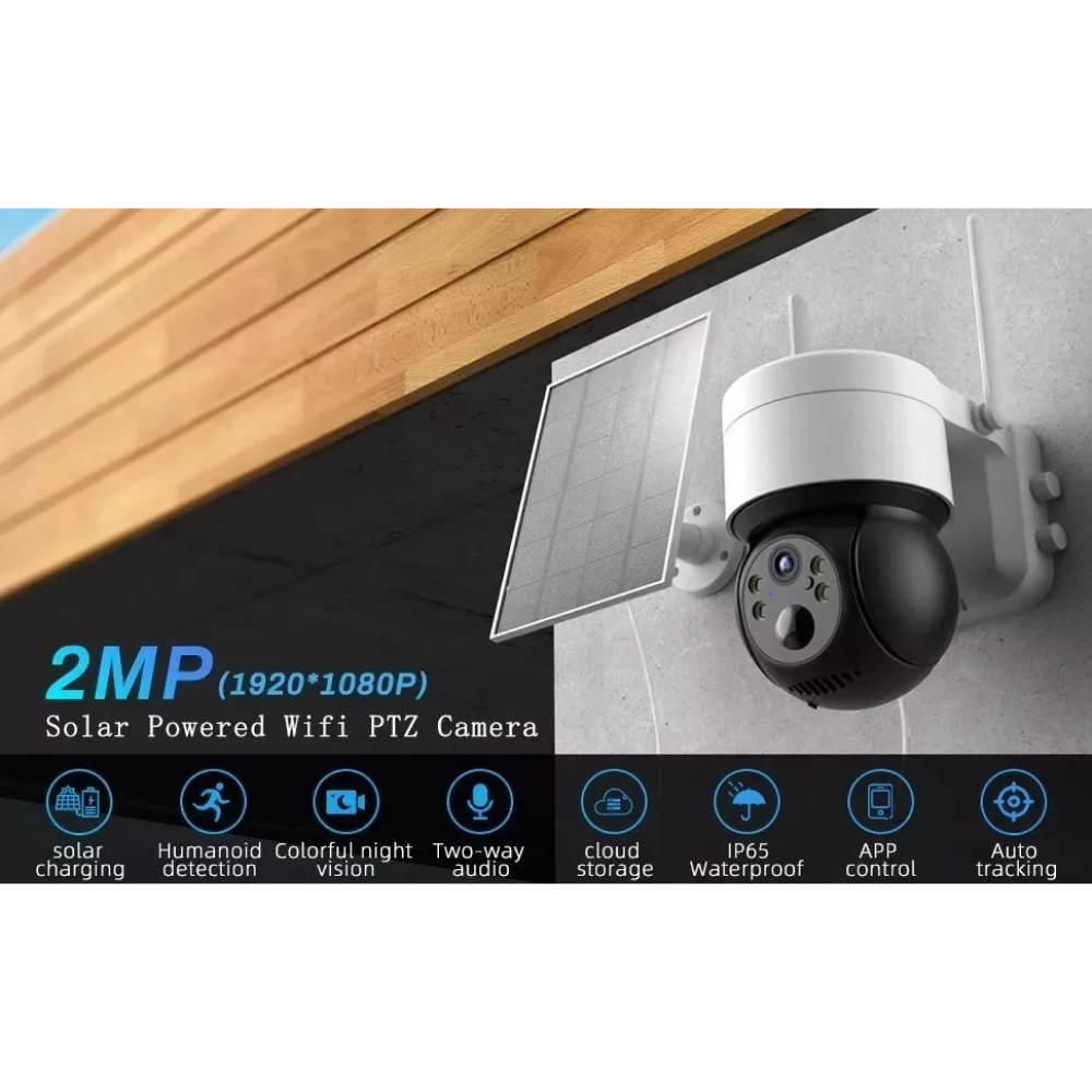 Camara Exterior Solar Ip Wifi 1080p