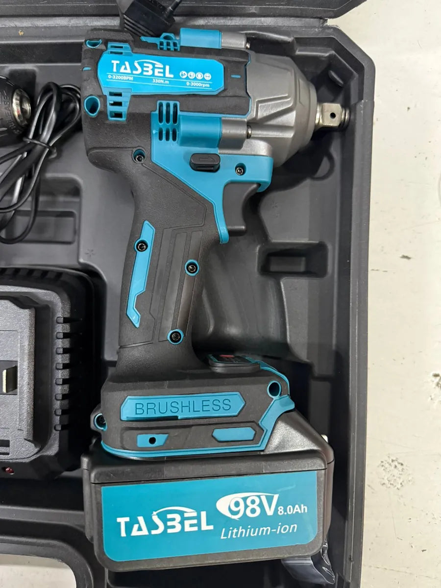 Llave Impacto + Taladro 98v Azul Tasbel