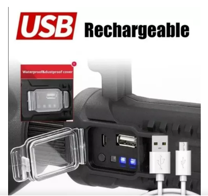 LINTERNA LED PORTATIL RECARGABLE